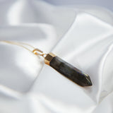 Labradorite Point Necklace in Gold Plated 925 Sterling Silver - Beau Life